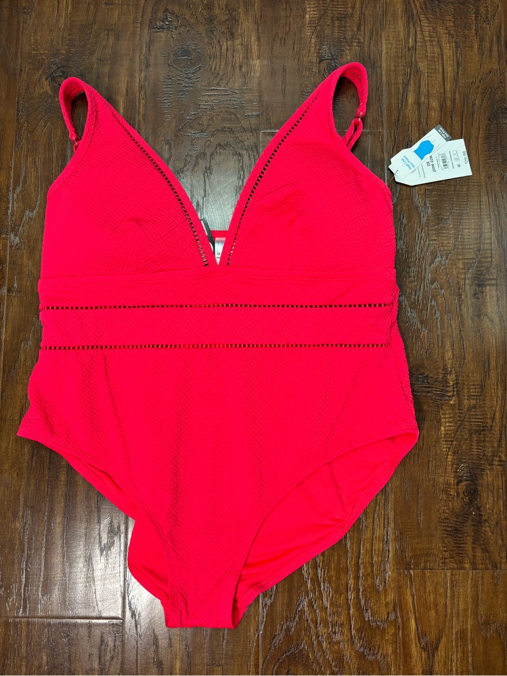 Athleta Bright Pink Kids One-Piece Swimsuit with V-Neck